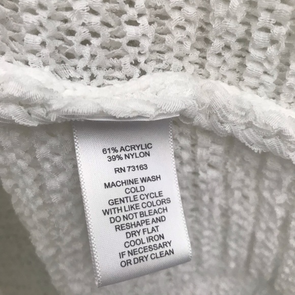 Cable & Gauge XLarge White Sleeveless Sweater - Picture 4 of 7